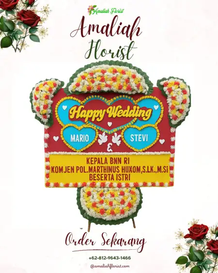 Papan Bunga Pernikahan Bayemgede
